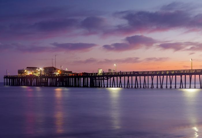 Night view of Capitola Wharf