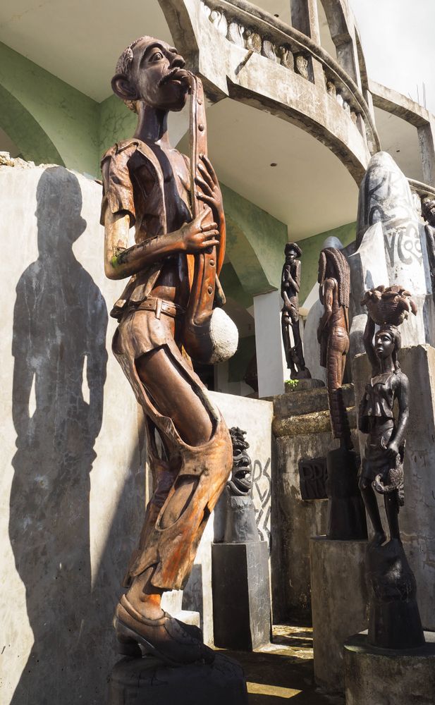 Sculptures in Castle Museum at Sosúa