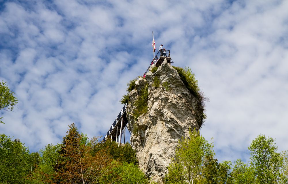 View of Castle Rock from the ground up