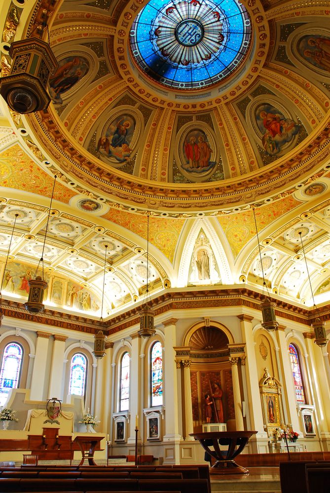 Stunning interior view of Cathedral Basilica of St. Joseph's Architecture