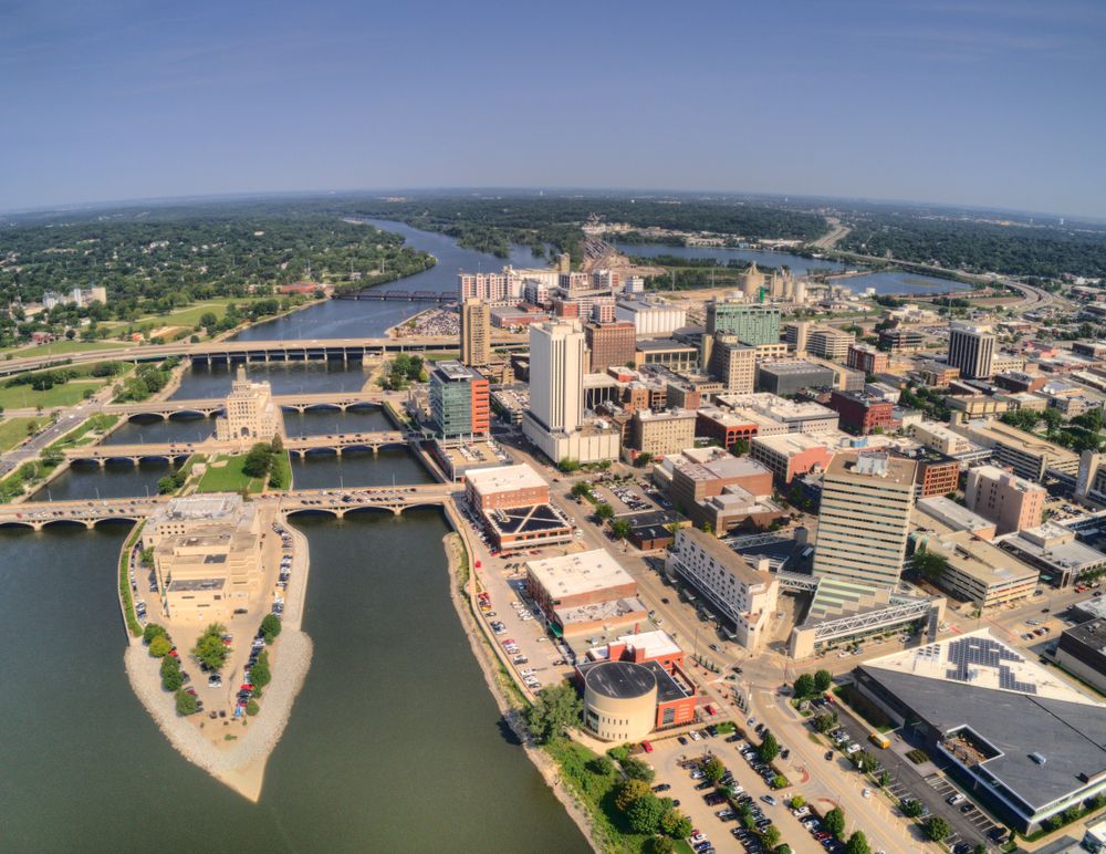 Bird's eye view of Cedar River