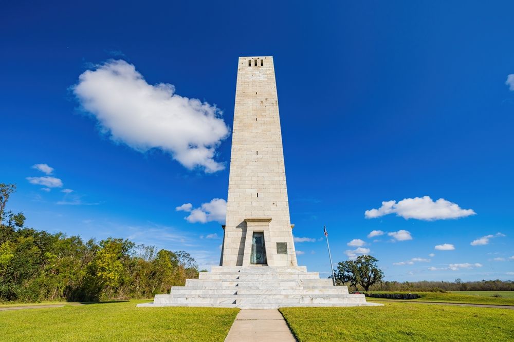 Memorial monument at Chalmette Battlefield