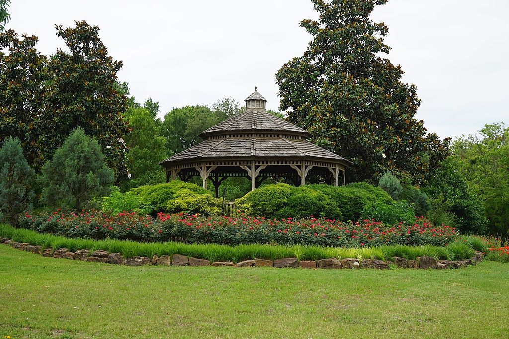 A gazebo at Chandor Gardens