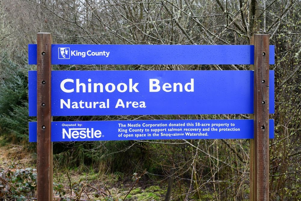 Signage of Chinook Bend Natural Area