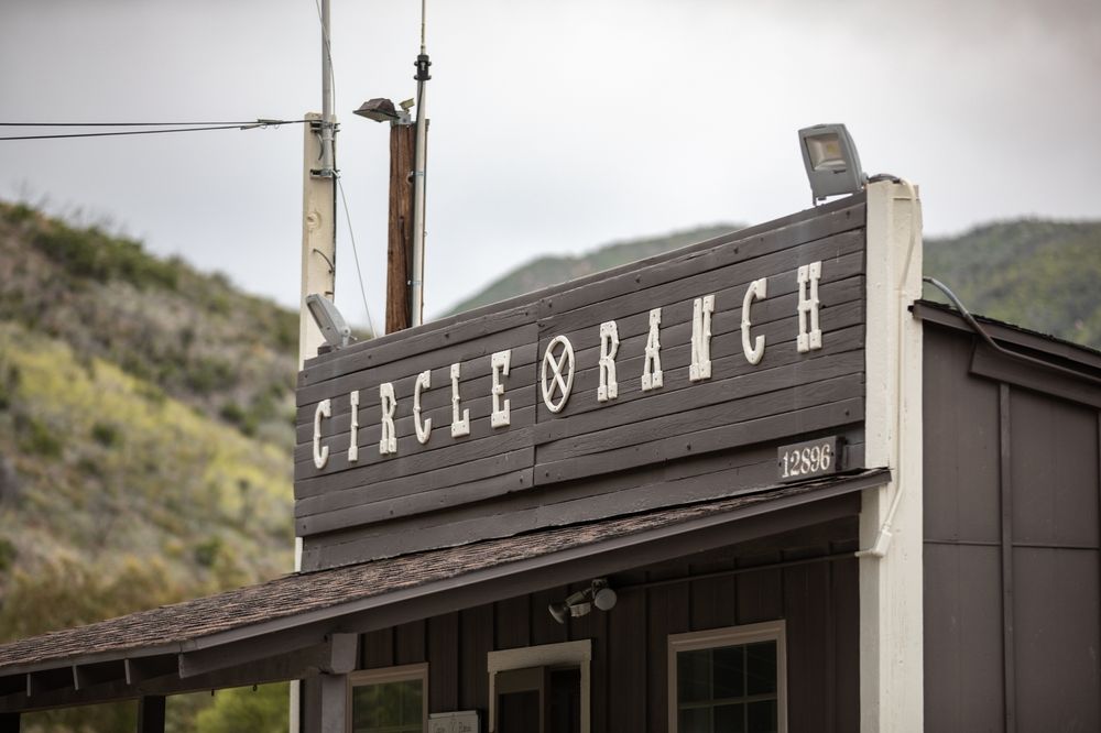 Name board of Circle X Ranch