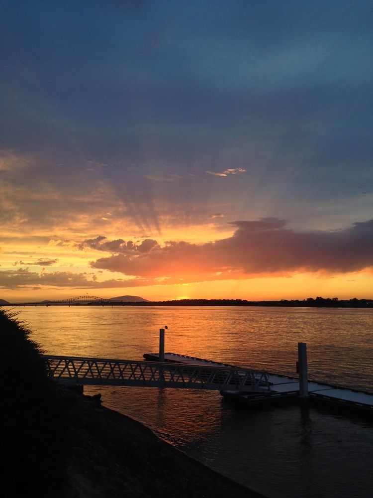 Colorful sunset at Clover Island