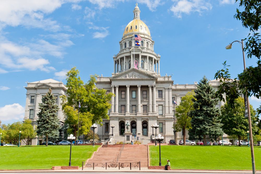 Front view of Colorado State Capitol