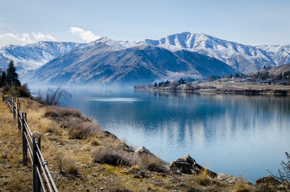 Scenic view of Columbia River