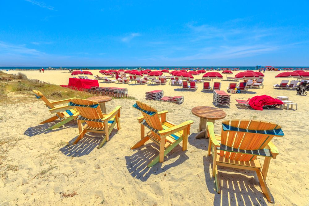 Beach chairs at Coronado Beach