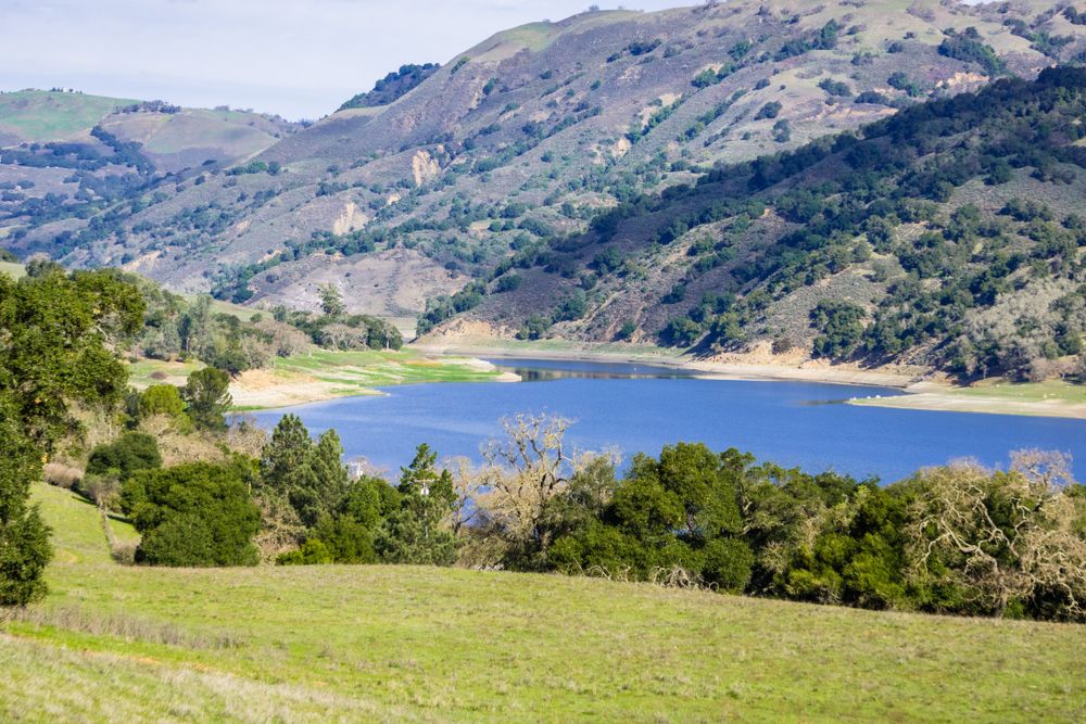 Scenic view of Coyote Lake Harvey Bear Ranch County Park