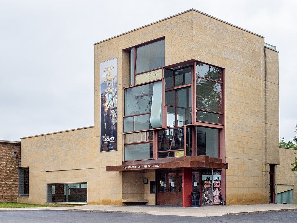 Exterior view of the Cranbrook Institute of Science in Bloomfield Hills