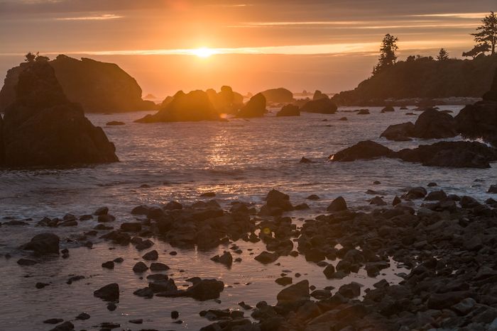 Beautiful sunrise at Crescent Beach