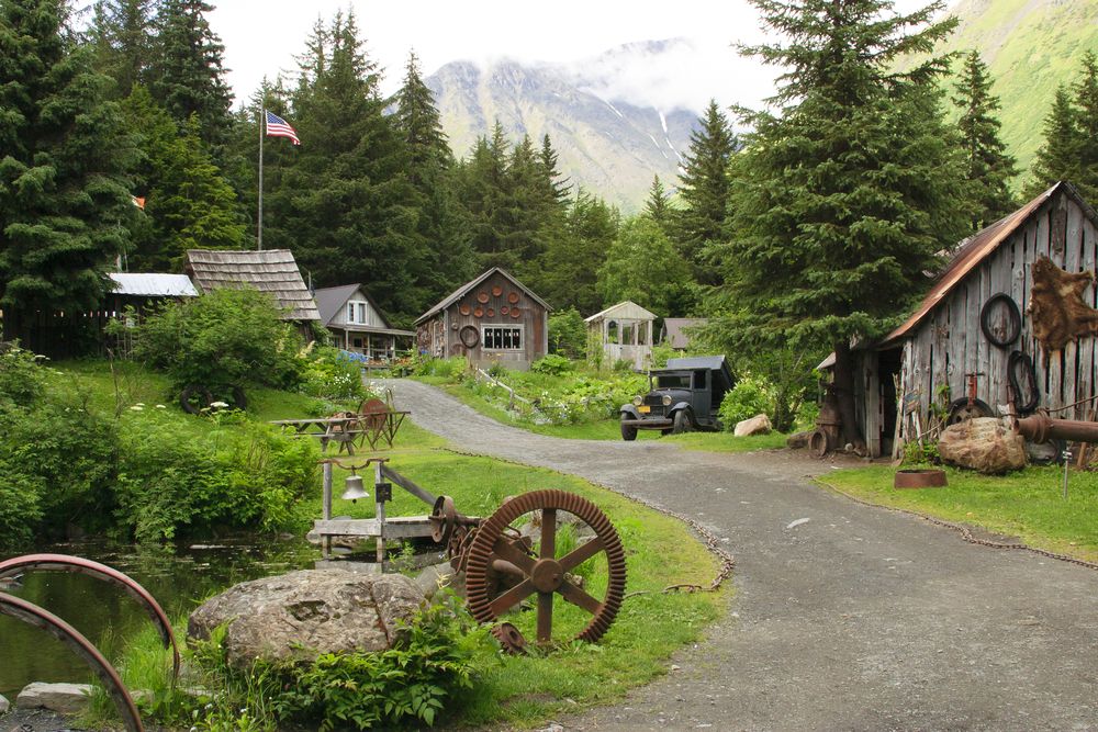 Rusted wheels and metals at Crow Creek Mine