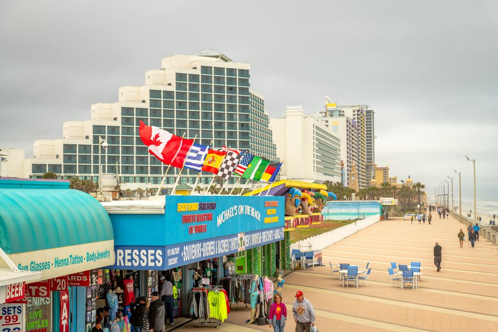 Shops along the Daytona Beach Boardwalk