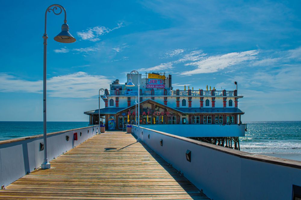 View of Daytona Beach Boardwalk and Pier