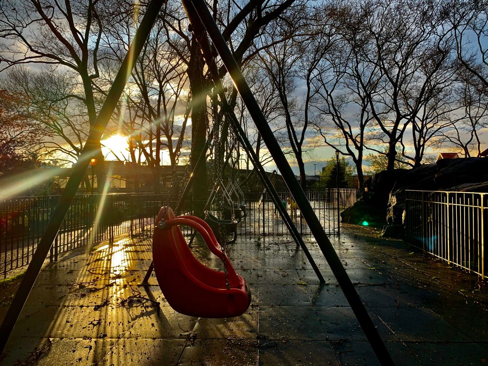 Sunset at DeWitt Clinton Park
