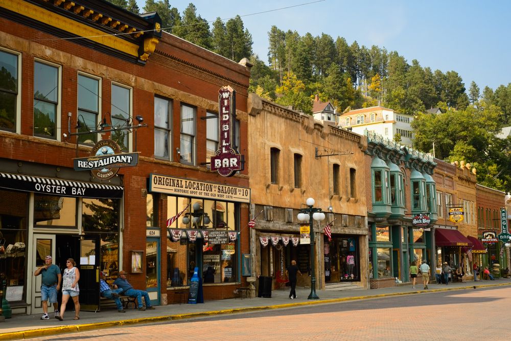Buildings along Deadwood, South Dakota