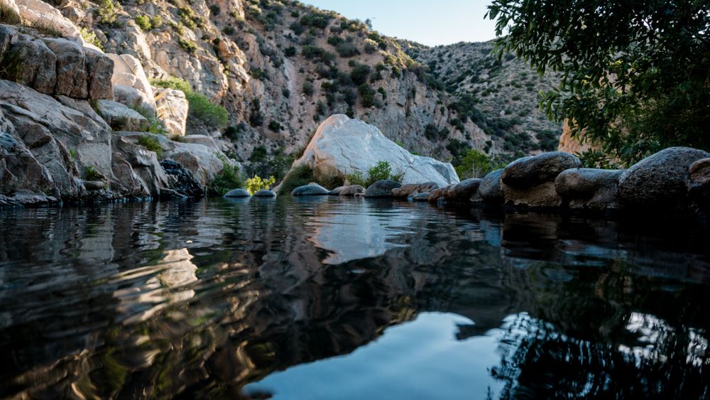 Clear water at Deep Creek Hot Springs