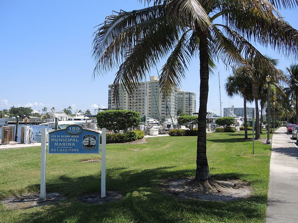 Signboard of Delray Municipal Beach