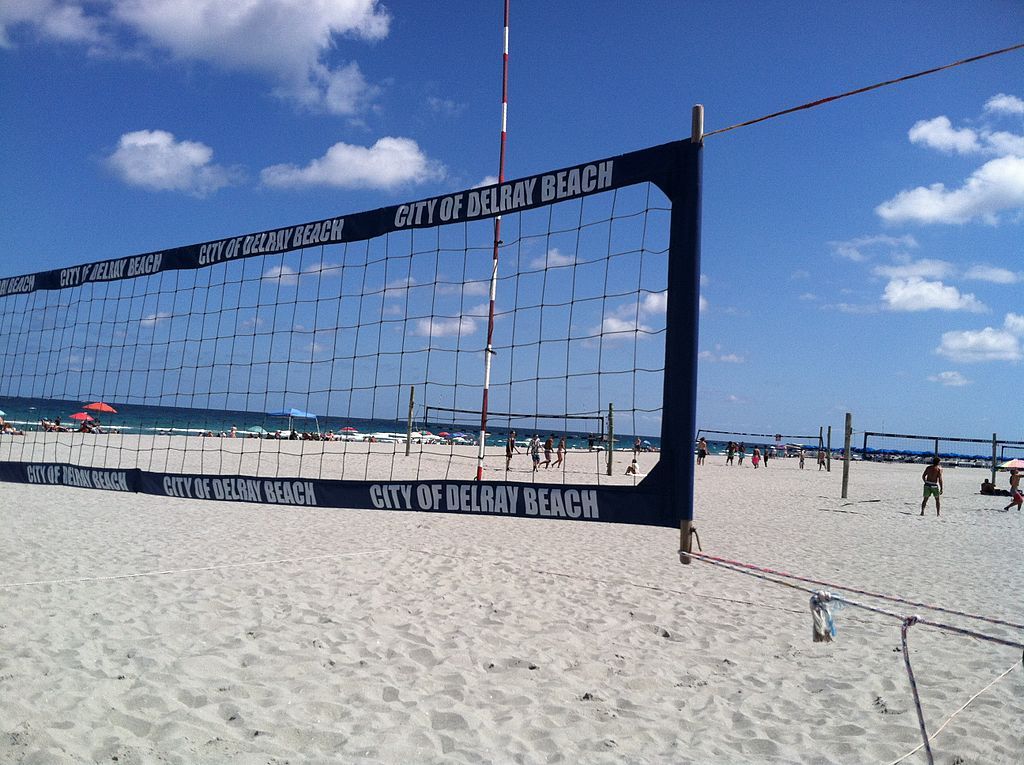 Beach volleyball court at Delray Municipal Beach
