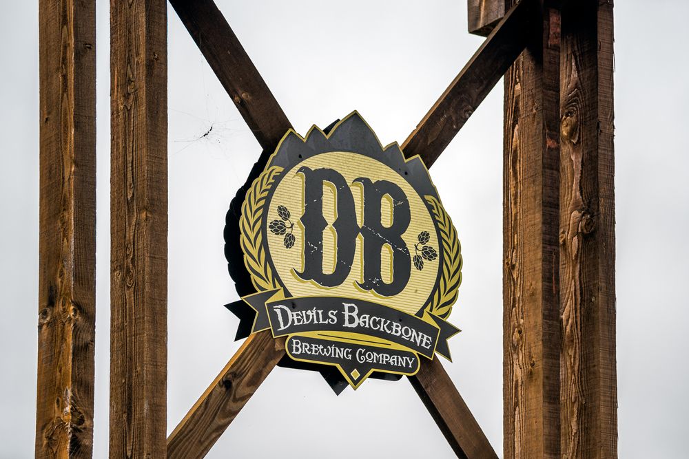 Signage of Devil’s Backbone Brewing Company
