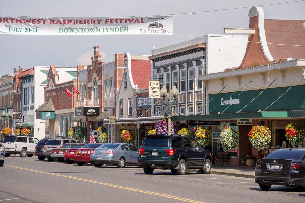 Buildings along Downtown Lynden