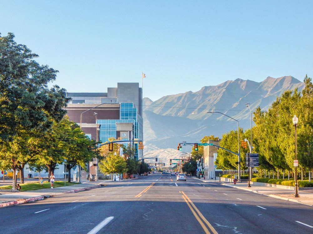 The road of Downtown Provo