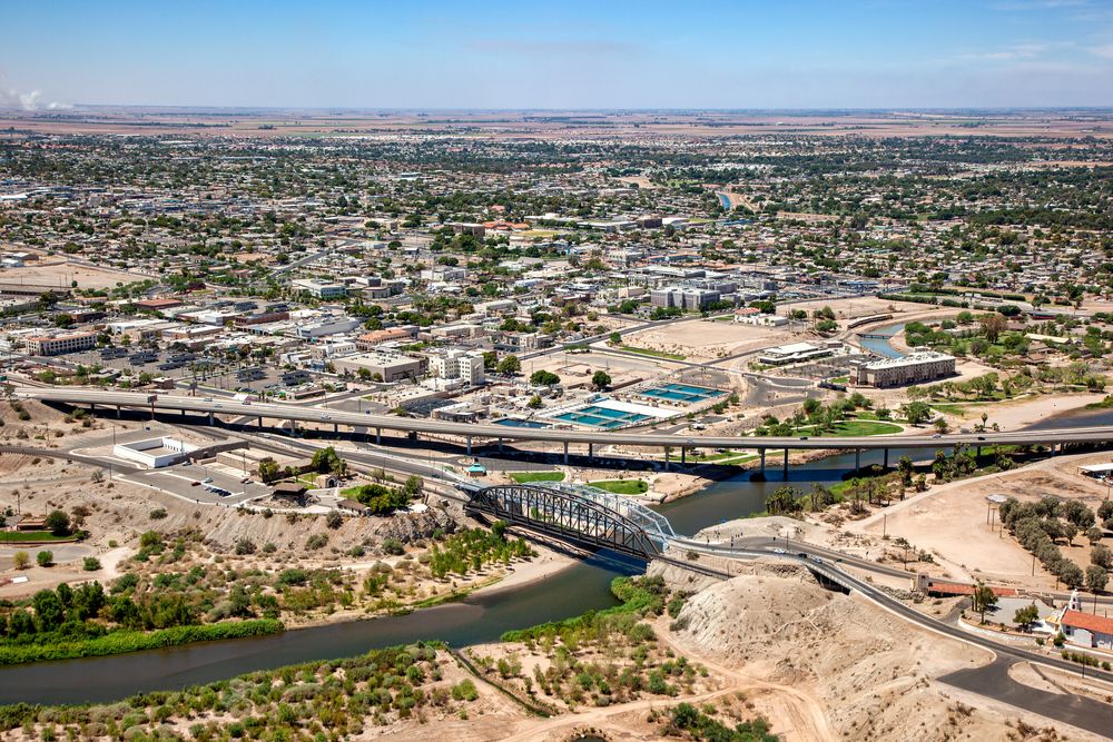 Aerial view of Downtown Yuma