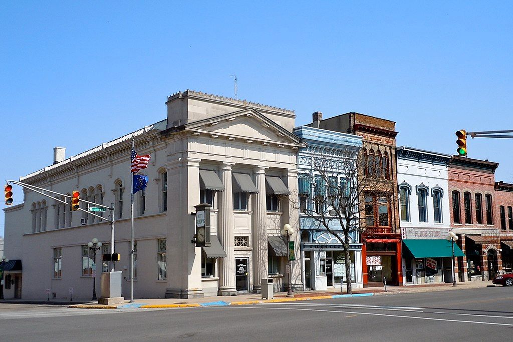 View of Plymouth Historic Downtown