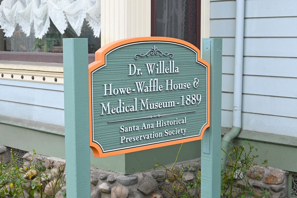 Signage of Dr. Willella Howe-Waffle House and Medical Museum