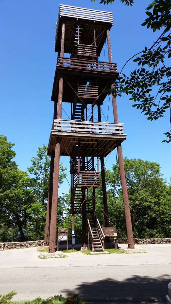 Tall brown architecture of Eagle Tower