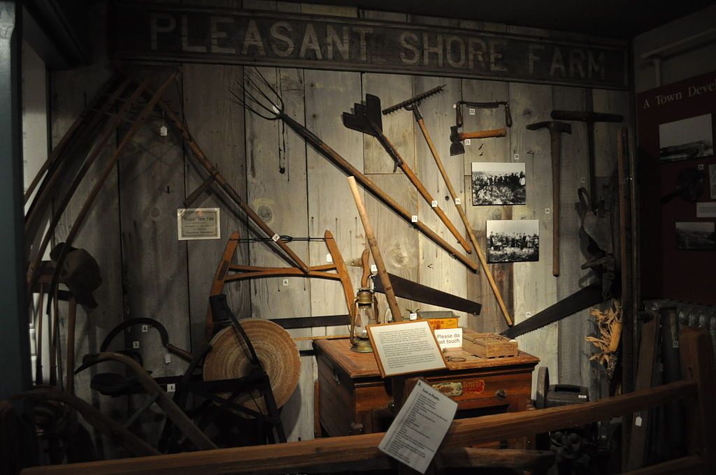 Farm equipments exhibit in Edmonds Historical Museum
