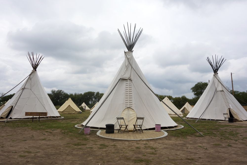 Teepees in El Cosmico