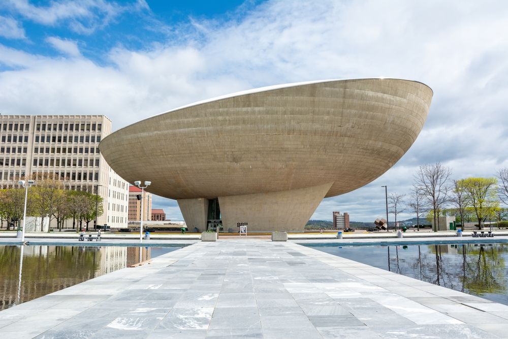 Scenic view of Empire State Plaza