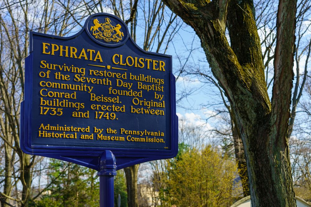 History marker of Ephrata Cloister