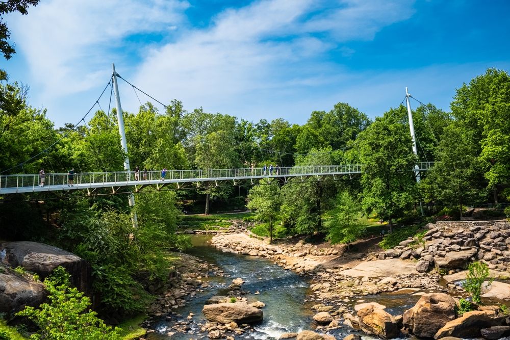 Bridge at the Falls Park on the Reedy
