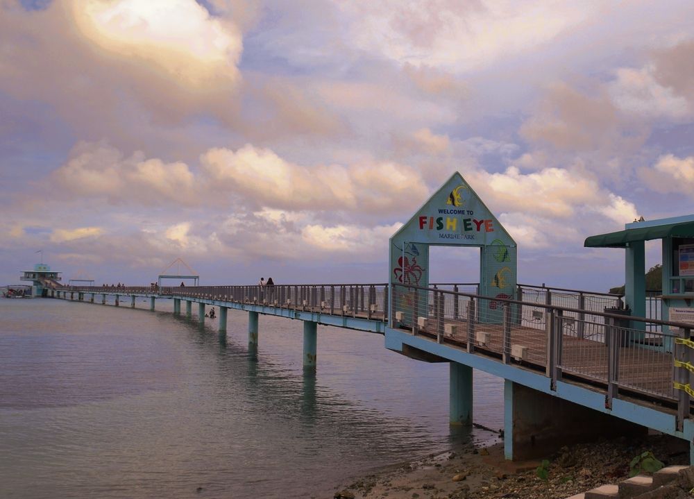 Welcome sign of Fish eye marine park