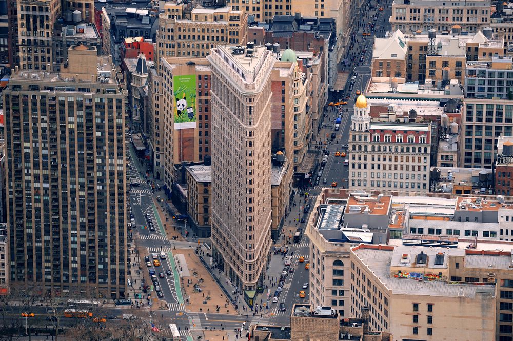 Top view of the Flatiron Building