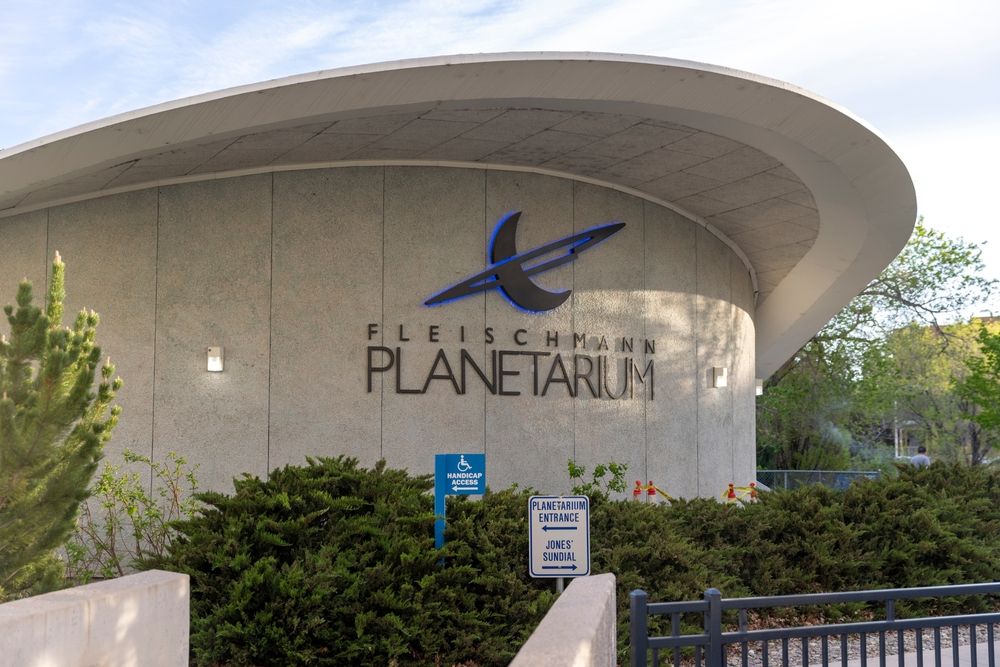 Signage of Fleischmann Planetarium & Science Center