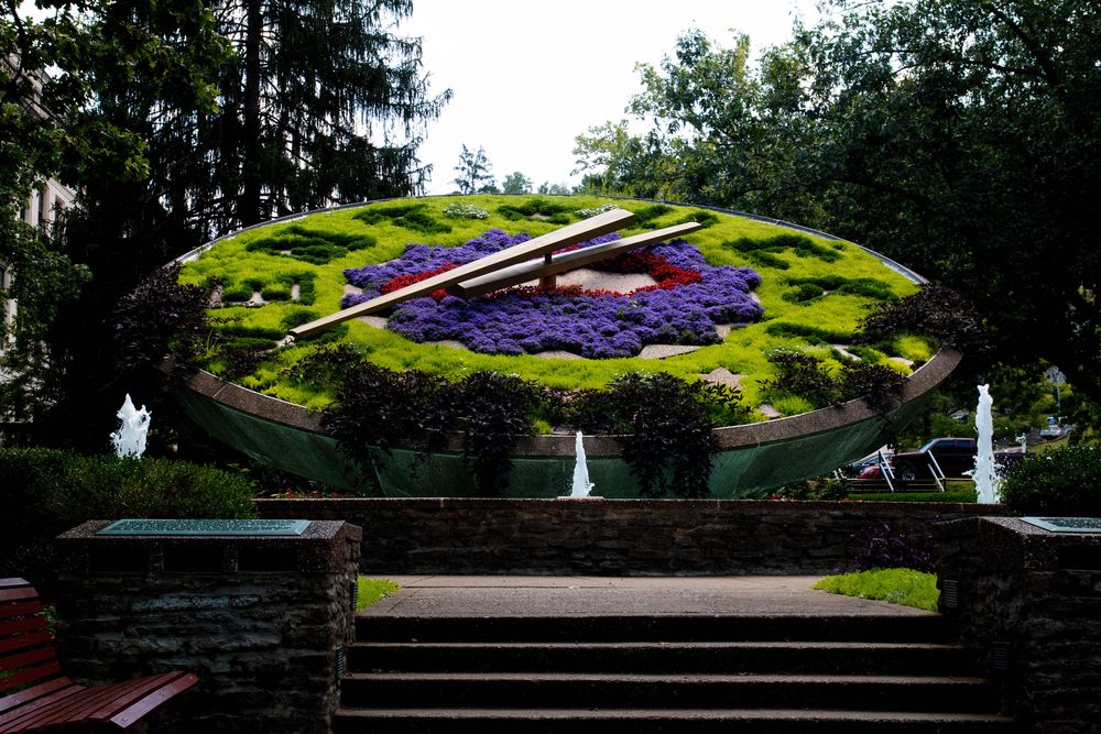 Floral clock at Frankfort, KY