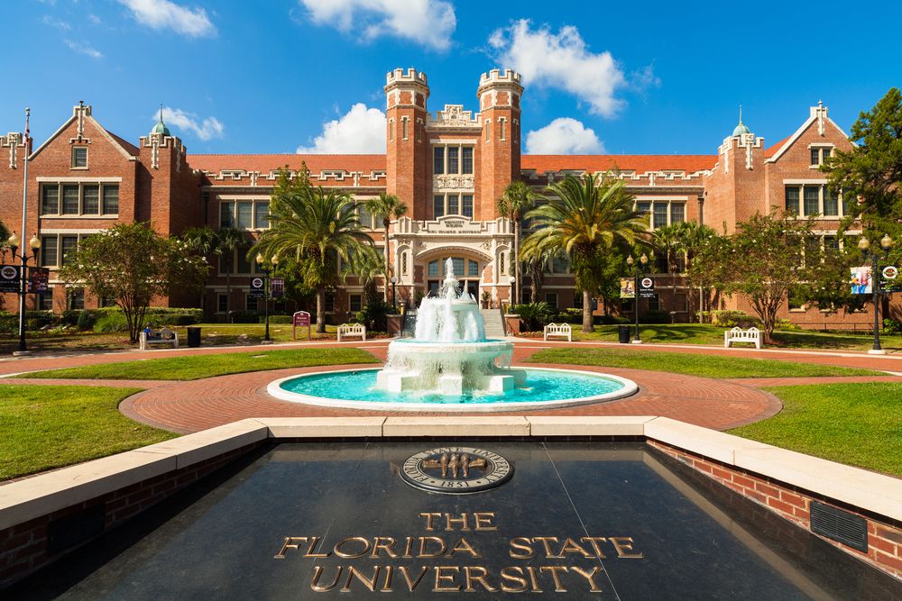 A beautiful fountain at Florida State University