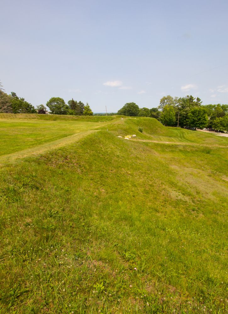 Beautiful fresh green lawn at Fort George State Park