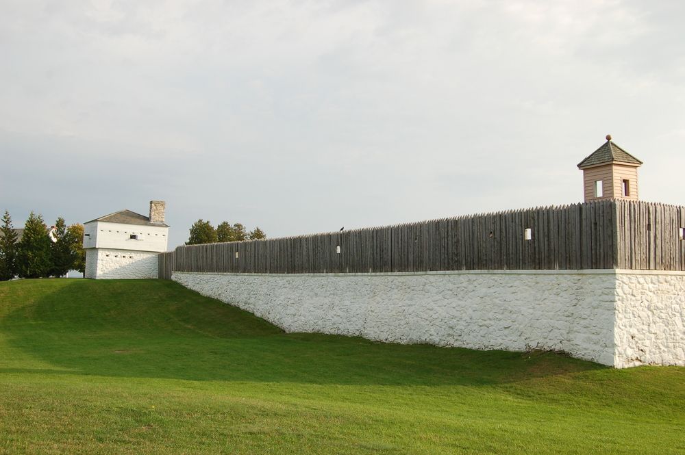 Outside view of Fort Mackinac