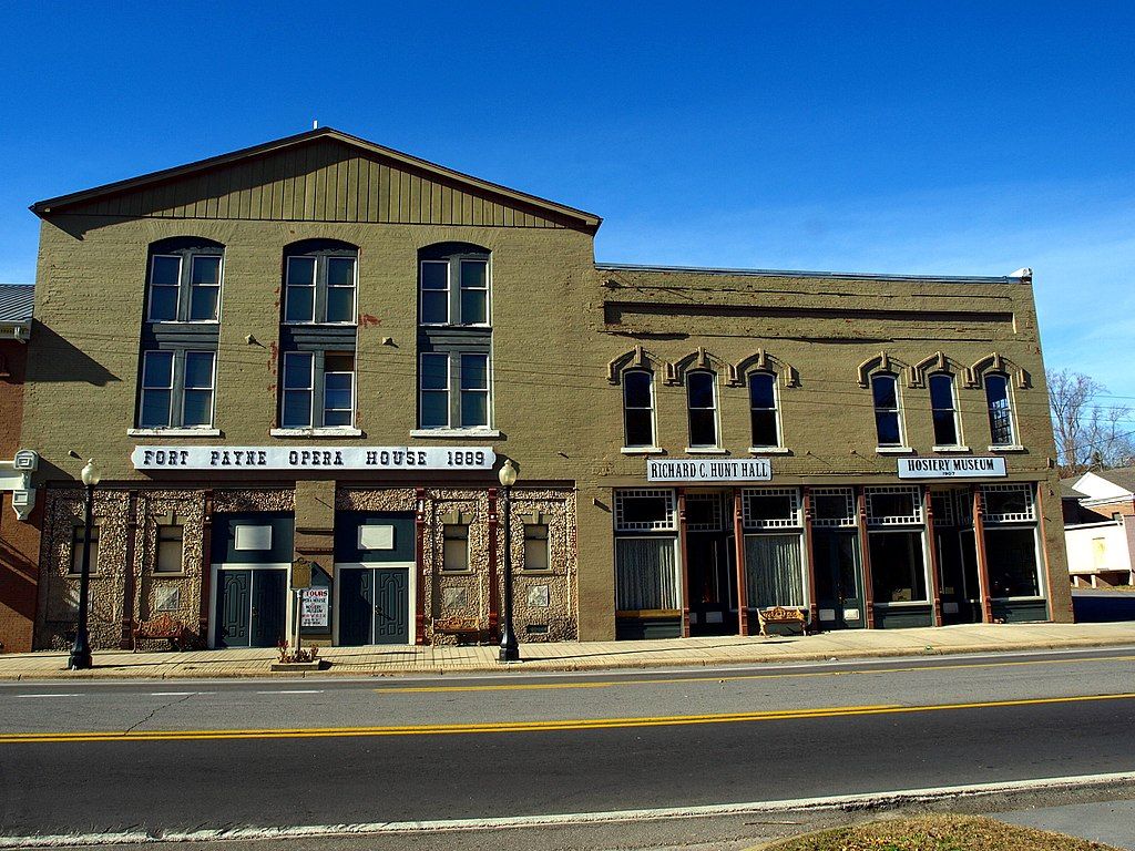 Facade of Fort Payne Hosiery Museum