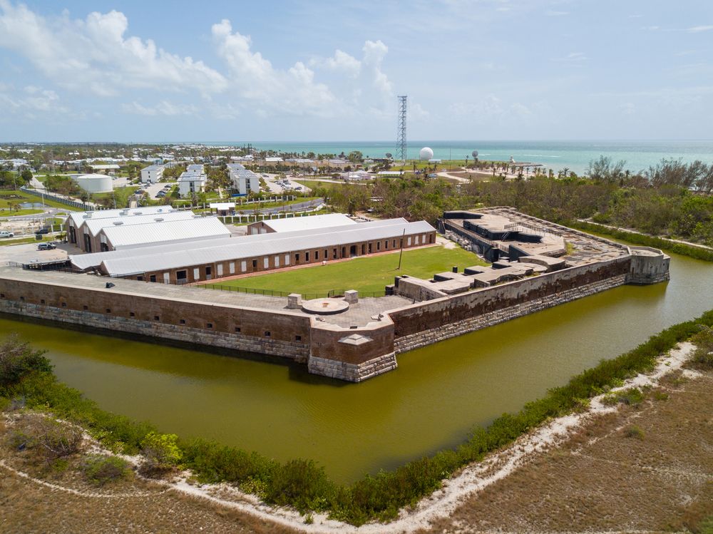 Bird's eye view of Fort Zachary Taylor Park