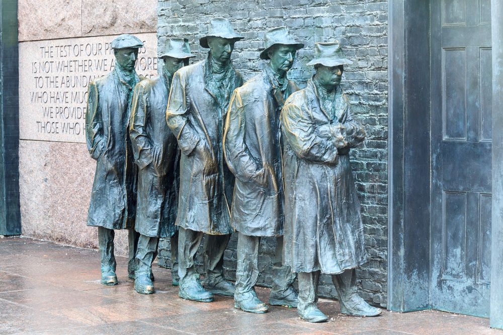 Sculptures at Franklin Delano Roosevelt Memorial 