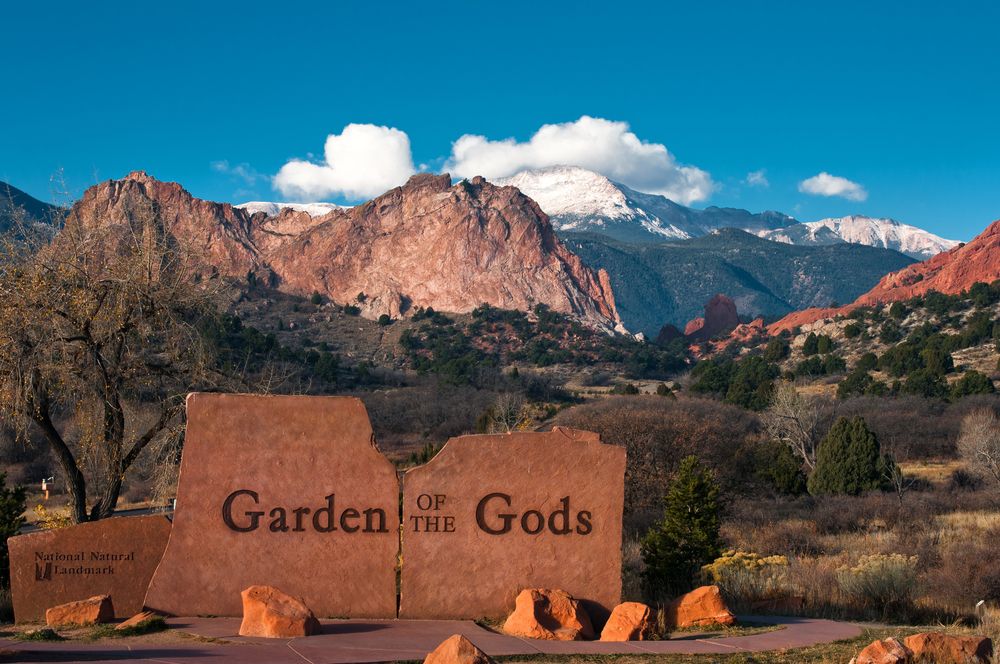 Scenic view of the Garden of the Gods