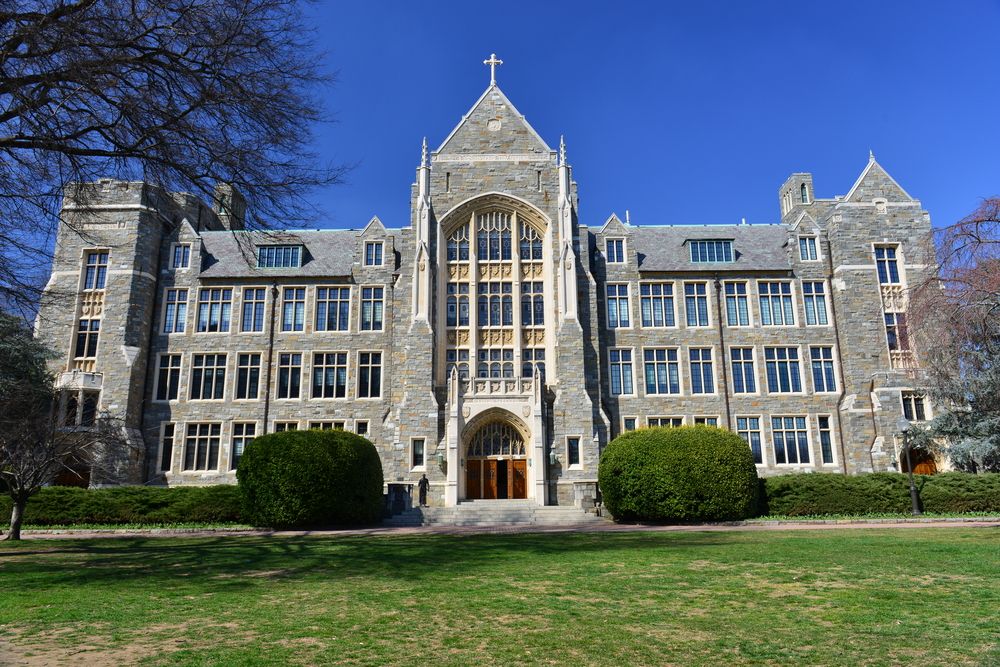 Stone buildings at Georgetown University