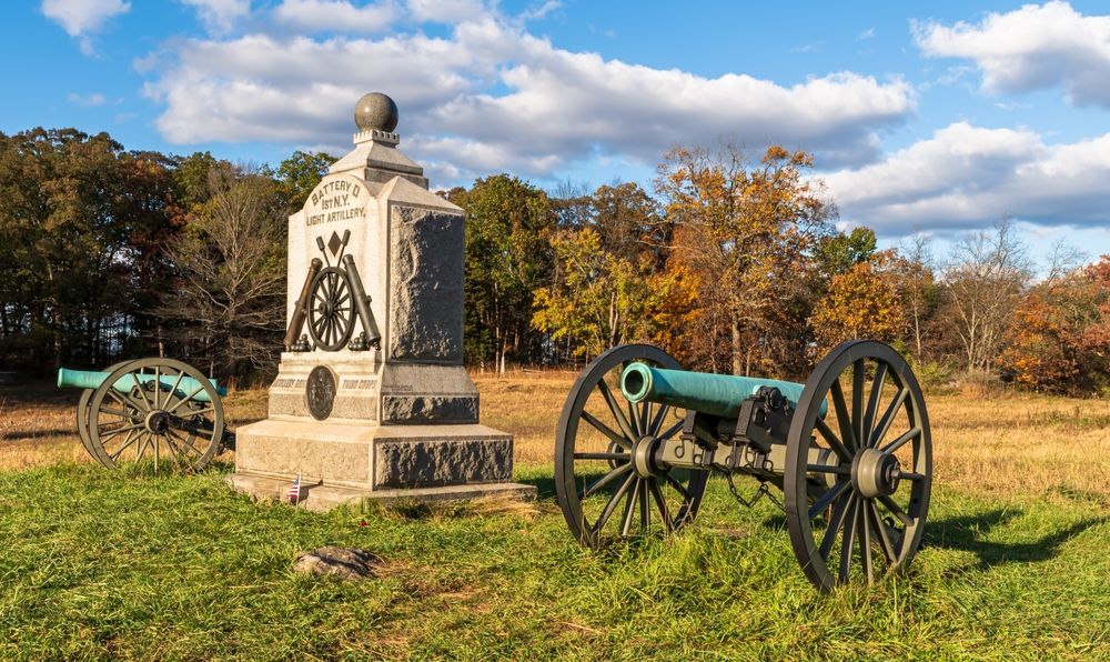 Military park at Gettysburg, Pennsylvania