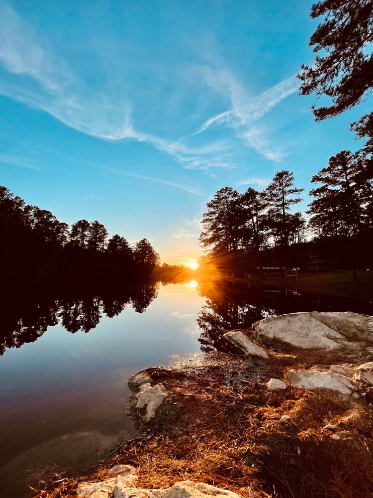 Scenic sunset at Gibson Pond Park